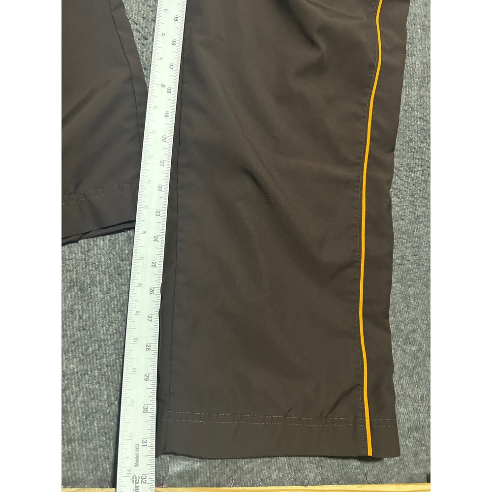 Nike windbreaker pants brown baggy vintage Large striped Y2K mens - Picture 6 of 7